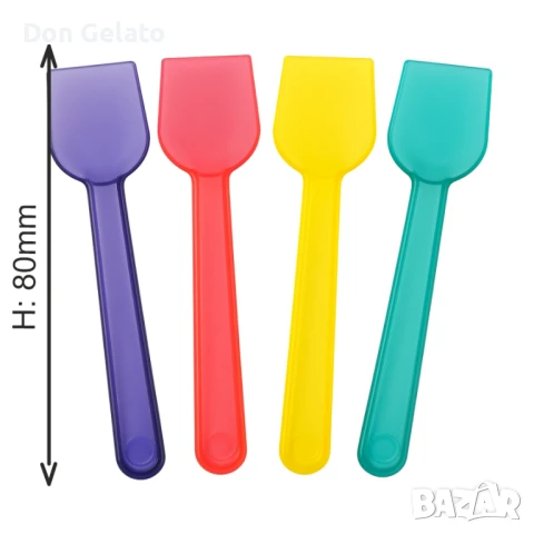 Пластмасови лъжички за сладолед – 8см, снимка 2 - Прибори за хранене, готвене и сервиране - 40814326