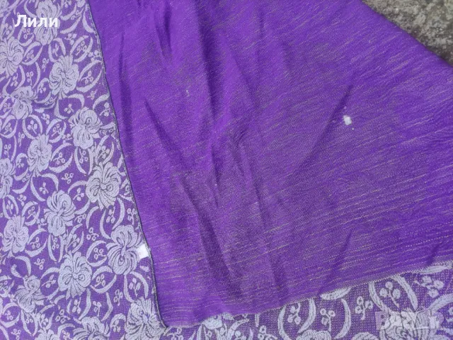 Два броя лилаво- бели ретро покривки за легла, снимка 2 - Спални и легла - 47567090