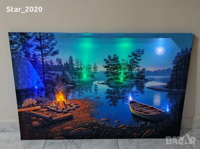 Светеща картина с Led осветление - огъня , снимка 2 - Картини - 35768117