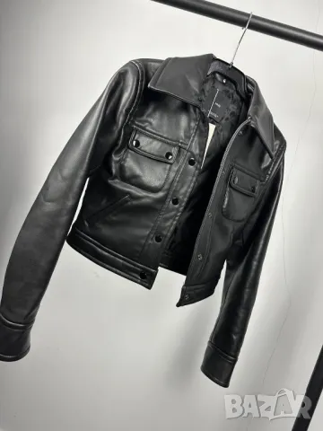 MANGO уникално кожено яке с косъм , снимка 2 - Якета - 48597288