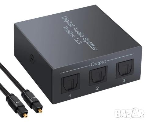 1X3 SPDIF TOSLINK Оптичен Сплитер за Цифрово Оптично Аудио 1 х Вход 3х Изхода LPCM 2.0 DTS Dolby-AC3, снимка 2 - Ресийвъри, усилватели, смесителни пултове - 41469995