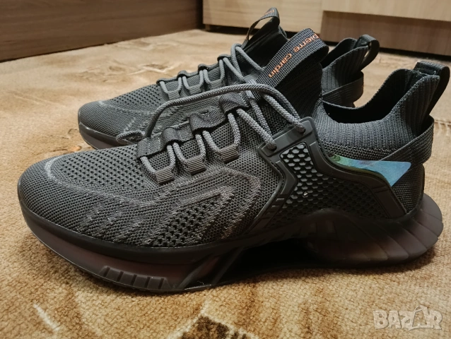 Чисто нови летни Мъжки маратонки Pierre Cardin PCI 10046 – Сиви, тектстилни, леки и удобни, снимка 2 - Маратонки - 53622893