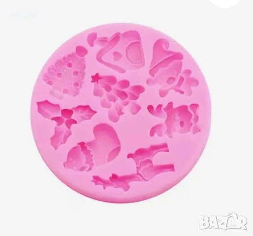 8 микс коледни елен елха коледна звезда имел имели къща елен коледен силиконов молд форма фондан, снимка 4 - Форми - 48114360