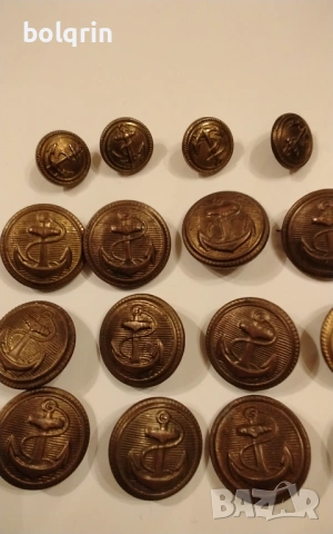 копчета от униформа моряшка военна митница, снимка 2 - Антикварни и старинни предмети - 53013337