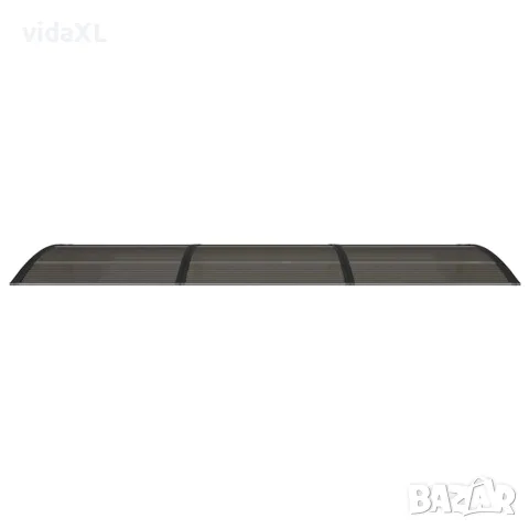 vidaXL Навес за врата, черен, 300x100 см, поликарбонат, снимка 4 - Врати за баня - 56146259