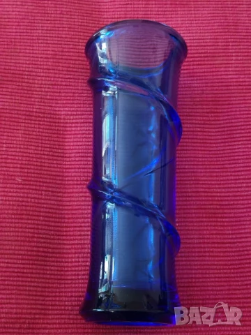Комплект пепелник и ваза от цветно стъкло, синьо. , снимка 6 - Други стоки за дома - 51227139