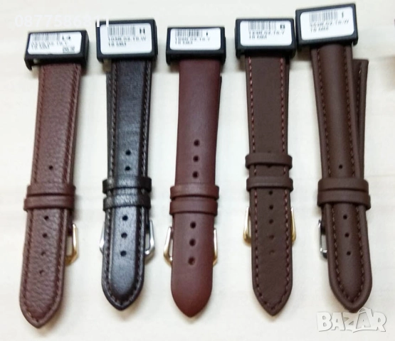 НОВА КАФЯВА КОЖЕНА КАИШКА ОБШИТА С БЯЛ ШЕВ/КОНЕЦ. ЛУКСОЗНИ КОЖЕНИ КАИШКИ ЗА ЧАСОВНИЦИ С БЯЛ ТИГЕЛ., снимка 8 - Каишки за часовници - 51612183