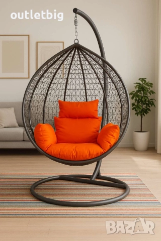 Люлка градинска висяща люлка тип гнездо,яйце–Промоция, снимка 6 - Градински мебели, декорация  - 52233090