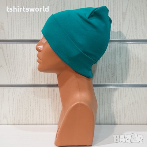 Нова дамска зимна шапка с подгъв в зелен цвят, снимка 13 - Шапки - 39325407