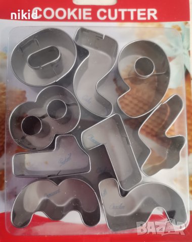 3,5 - 4 см сет метални числа цифри за изрязване на тесто фондан украса декор торта бисквитки