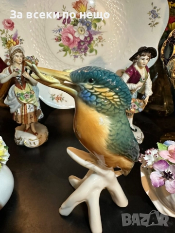 Karl Ens Germany - “Рибарчето” изключително красива птица с плячка в човката Код P1686, снимка 13 - Антикварни и старинни предмети - 52941780