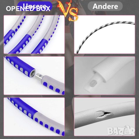 ПРОМО! Фитнес масажен обръч Hula Hoop / Хулахуп, снимка 4 - Други спортове - 34418388