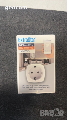 EXTRASTAR Smart WiFi Mini Plug with Wireless Socket (16А,3680W)