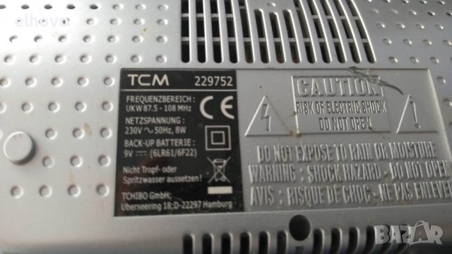 Радиочасовник TCM 229752, снимка 3 - Радиокасетофони, транзистори - 39133818