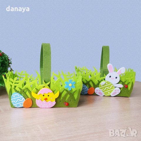 2736 Великденски панер за яйца кошница с дръжка, снимка 2 - Декорация за дома - 35899062