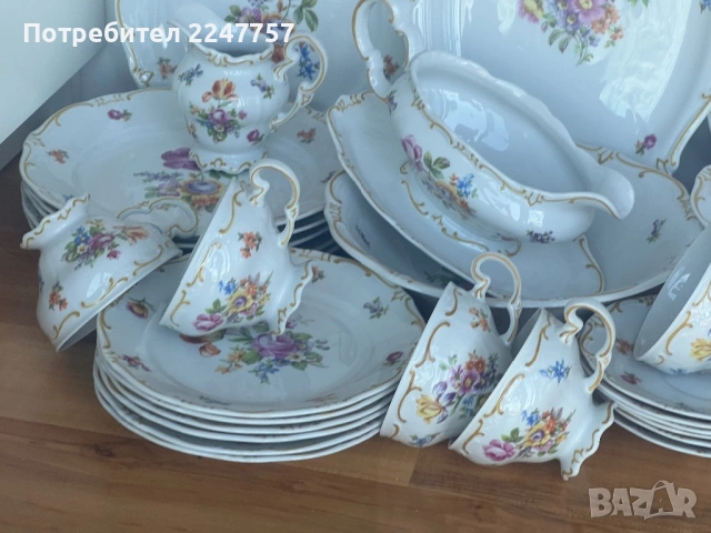 Сервиз за хранене и чай порцелан Weimar Katharina , снимка 6 - Антикварни и старинни предмети - 53430206