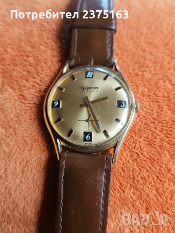 Позлатен Швейцарски Gigandet механичен часовник , снимка 1