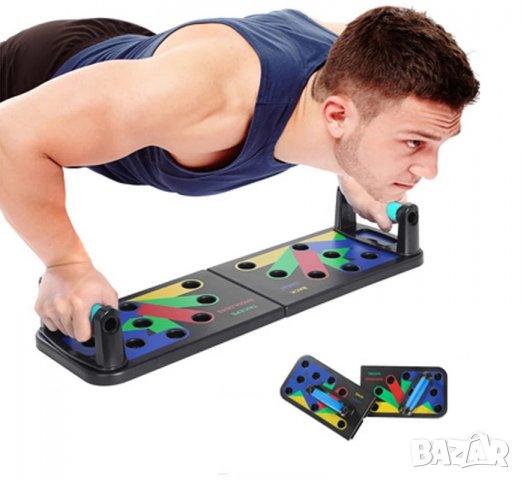 Преносим комплект дъска за лицеви опори, снимка 4 - Фитнес уреди - 39881153