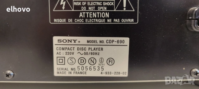 CD player Sony CDP-690, снимка 6 - Аудиосистеми - 53281261