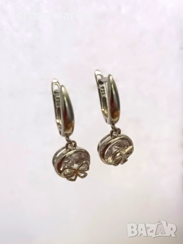 Сребърни обеци 4.09 гр., снимка 2 - Обеци - 44731175