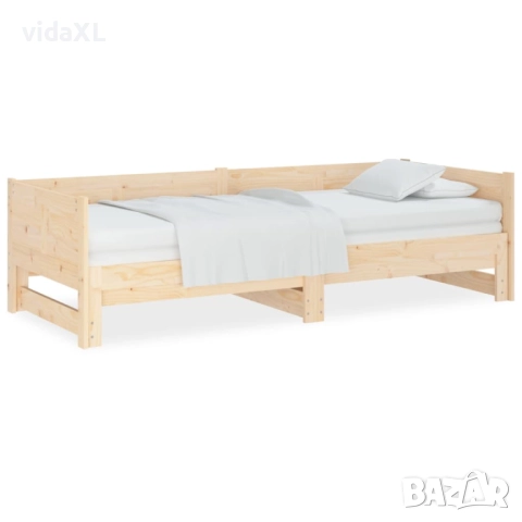 vidaXL Разтегателна кушетка, борово дърво масив, 2x(90x190) см(SKU:820262), снимка 1