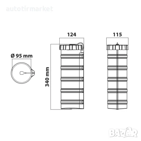 Kутия за документи – кръгла – Lampa 97880, снимка 2 - Аксесоари и консумативи - 56052901