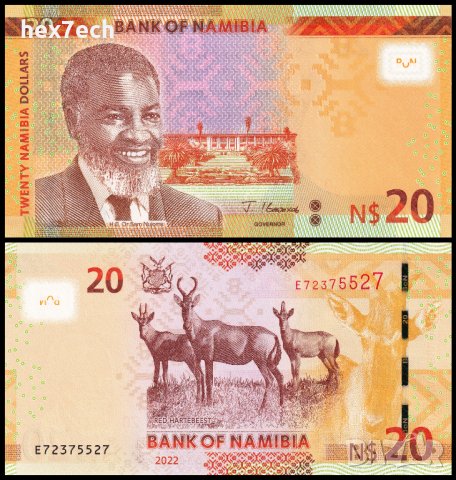 ❤️ ⭐ Намибия 2022 20 долара UNC нова ⭐ ❤️