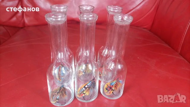 Тънкостенни юзчета, с картинки, рибарски, 50 мл, 6 бр, снимка 6 - Антикварни и старинни предмети - 50856670