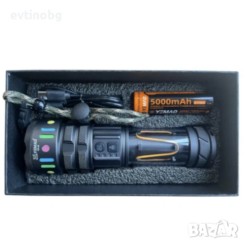 LED мощен фенер YEMAO YM-A5 – 3000 лумена, ZOOM и PowerBank, снимка 5 - Прожектори - 53785811