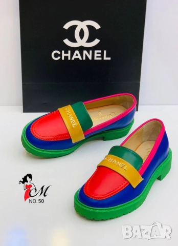 мокасини от естествена кожа chanel, снимка 4 - Дамски ежедневни обувки - 51456278