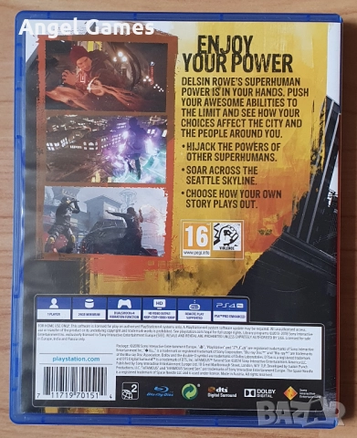 Диск с игра inFAMOUS Second Son PS4 Playstation 4 Плейстейшън 5 PS5, снимка 2 - Игри за PlayStation - 52854582