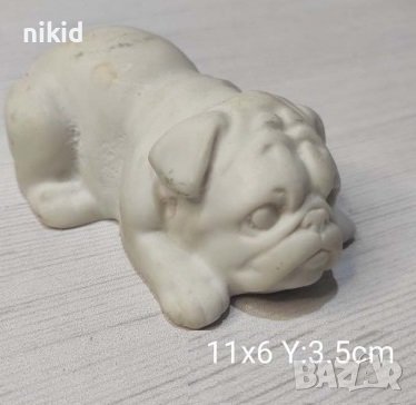3D голямо куче Булдог легнал силиконов молд форма калъп фондан гипс шоколад декор , снимка 2 - Форми - 41622204