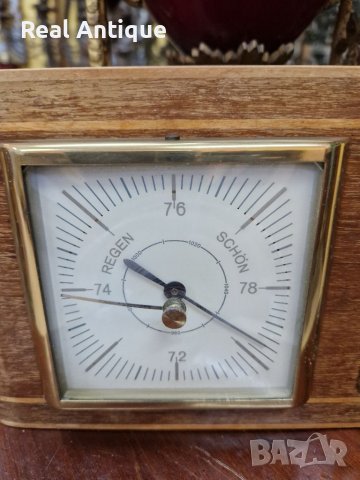 Антикварен френски барометър с термометър , снимка 6 - Антикварни и старинни предмети - 39416505