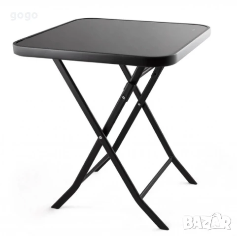 Сгъваема маса Muhler, със стъклен плот, снимка 3 - Други стоки за дома - 50463707