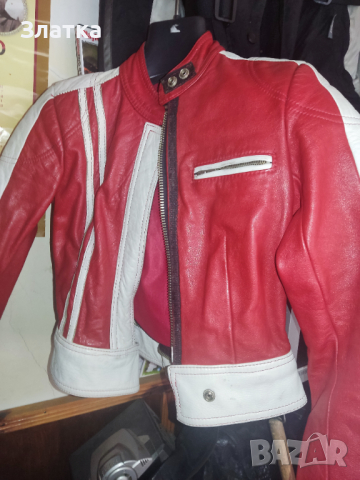 Кожено яке - оригинал, от дебел, тежък телешки бокс Текстилно яке за мотор Шуба, снимка 6 - Якета - 41883642