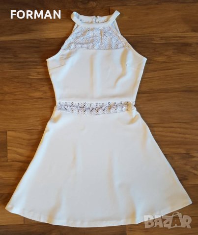 РАЗКОШНА бяла рокля с дантела, снимка 1 - Рокли - 41400587