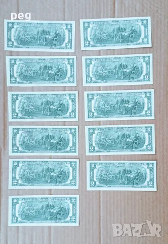 Банкнота $ 2 долара 1976г. Newark First Day of Issue with 13cent Stamp, снимка 2 - Нумизматика и бонистика - 37894688