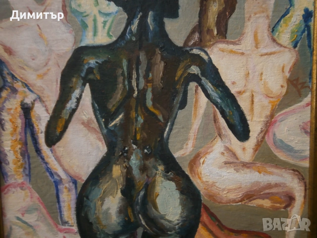 Картина Композиция Д,Миланов, снимка 2 - Картини - 53704454