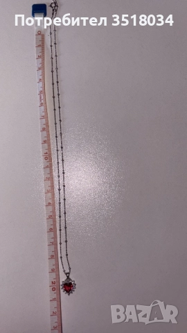 Нежно сребърно колие, снимка 6 - Колиета, медальони, синджири - 52679420