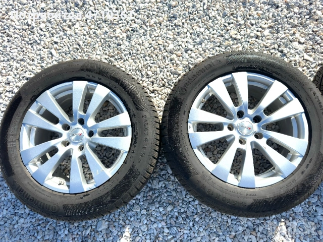 Джанти 18 от Grand Cherokee 5x127, ET40, 8J, с гуми 245/60 Continental, снимка 4 - Гуми и джанти - 53843299