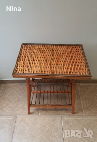 Плетена масичка, снимка 3 - Маси - 53495630