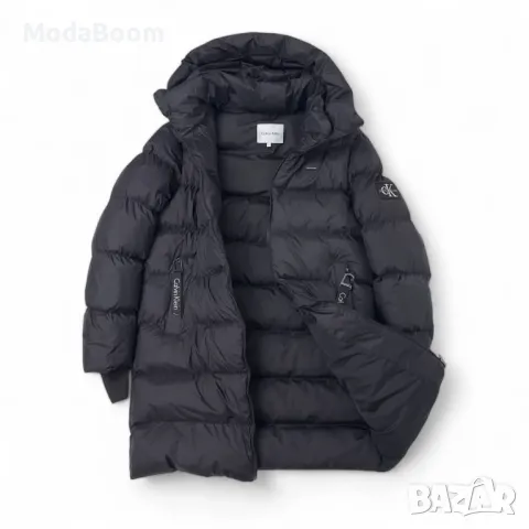 Calvin Klein • стилно дълго мъжко зимно яке , снимка 3 - Якета - 48043230