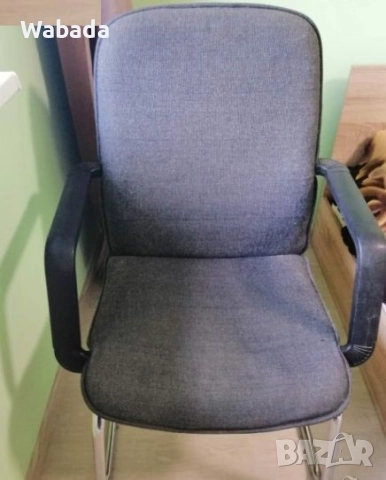 Стабилен метален стол на S-образна конструкция, подходящ за посетителски или болничен стол, снимка 2 - Столове - 52972600