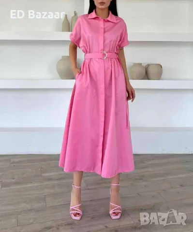 Дамска рокля с коланче, снимка 1