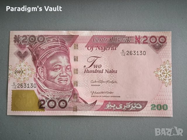 Банкнота - Нигерия - 200 наира UNC | 2023г., снимка 1 - Нумизматика и бонистика - 44156155