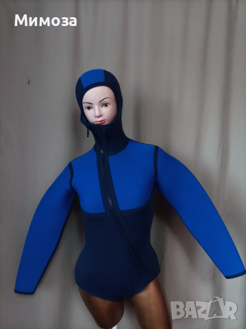 М Неопренов,водолазен костюм/боди с дълъг ръкав/ в синьо, снимка 3 - Екипировка - 36321746