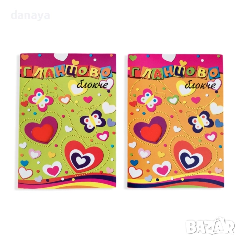 6116 Самозалепващо гланцово блокче, 12 цвята, B5, снимка 2 - Ученически пособия, канцеларски материали - 51784659