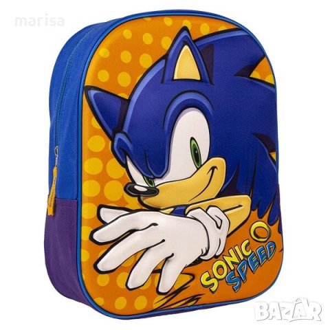 Детска раница Sonic The Hedgehog 3D, 31cm 8445484248364, снимка 1 - Раници - 41801583