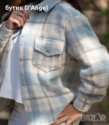 FOTEVA FASHION HOUSE връхна риза синя, снимка 7 - Ризи - 47438595