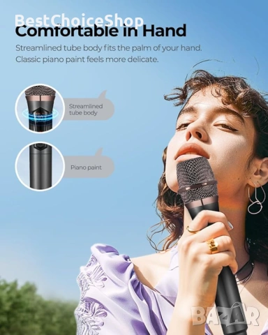 2бр. Безжични микрофони UHF с приемник презареждащи се, снимка 8 - Микрофони - 53809201